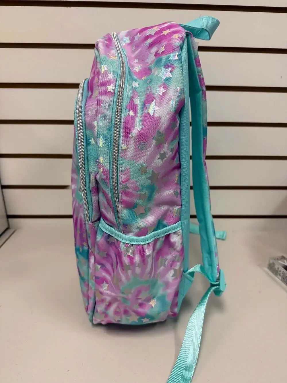 Justice Girls Tie Dye Shimmer Foil Stars Backpack and Matching Lunch Box Set NWT